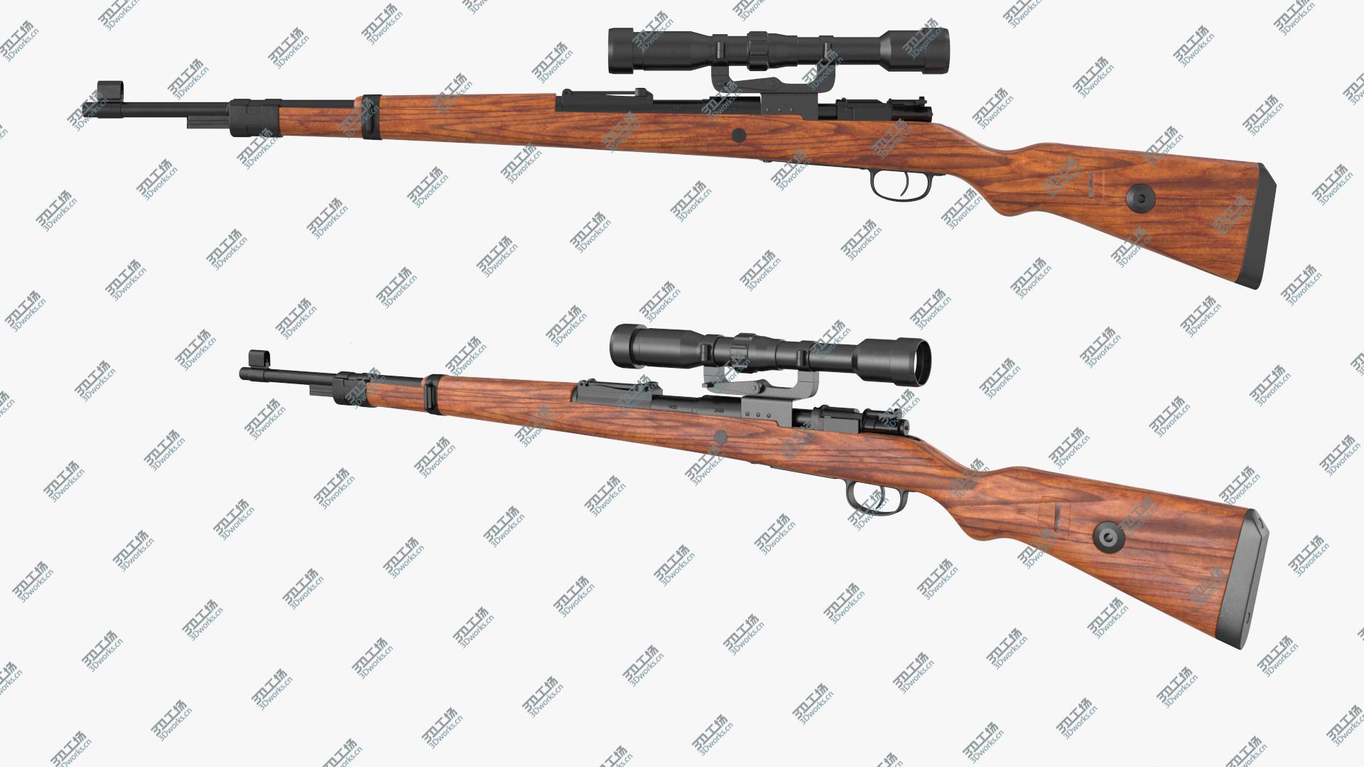 images/goods_img/202104091/Mauser Kar98k Bolt Action Rifle with Scope 3D model/2.jpg